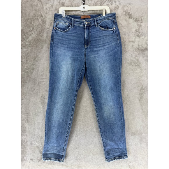 Judy Blue Denim - Judy Blue Jeans Womens 13/31 Boyfriend Fit Blue JB82624DK Stretch Dark Wash EUC